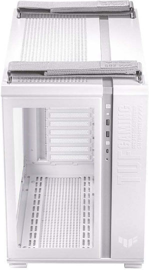 Asus TUF GT502 Plus Gaming Middle Tower Carcasă Calculator cu Fereastră Laterală Alb