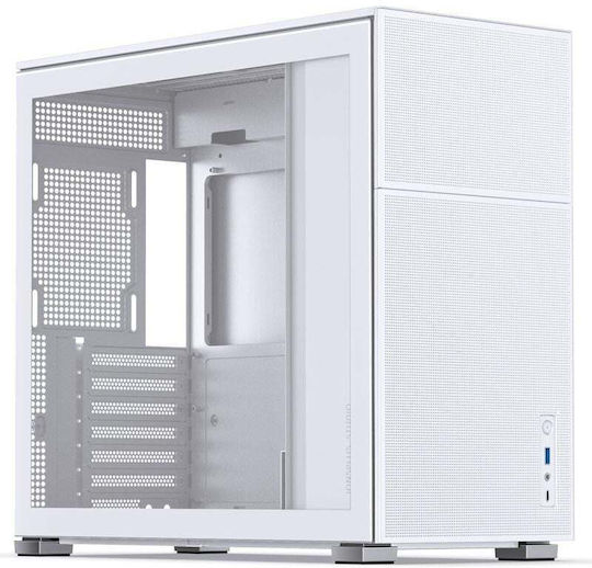 Jonsbo D41 Mesh Gaming Midi Tower Κουτί Υπολογιστή με Πλαϊνό Παράθυρο Λευκό