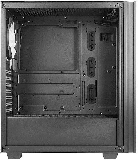 Chieftec Hunter 2 Геймърско бюро Midi Tower Компютърна кутия със страничен прозорец и RGB осветление Черен