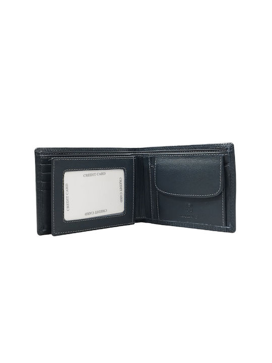 Armonto Men's Leather Wallet Blue