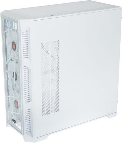 Raijintek Ponos Ultra TG4 Gaming Midi Tower Κουτί Υπολογιστή με Πλαϊνό Παράθυρο Coating White