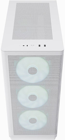 APNX C1 Gaming Midi Tower Κουτί Υπολογιστή με Πλαϊνό Παράθυρο και RGB Φωτισμό Λευκό