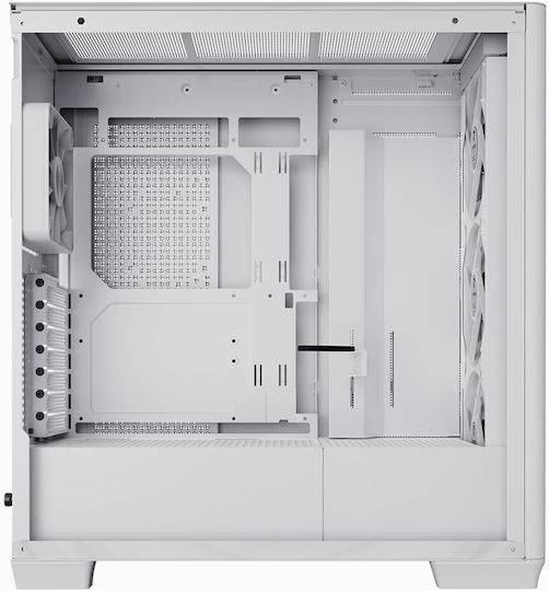 APNX C1 Gaming Midi Tower Κουτί Υπολογιστή με Πλαϊνό Παράθυρο και RGB Φωτισμό Λευκό