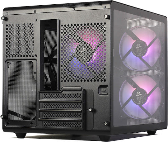 Redragon Pagos 1 ARGB Gaming Mini Tower Computer Case with Side Window Black