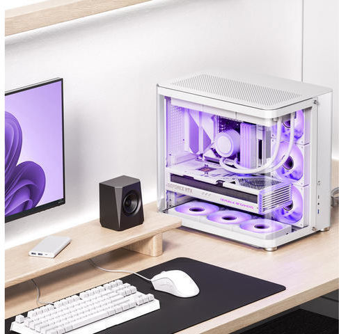 TK-2 2.0 Gaming Midi Tower Computer Case with Side Window White