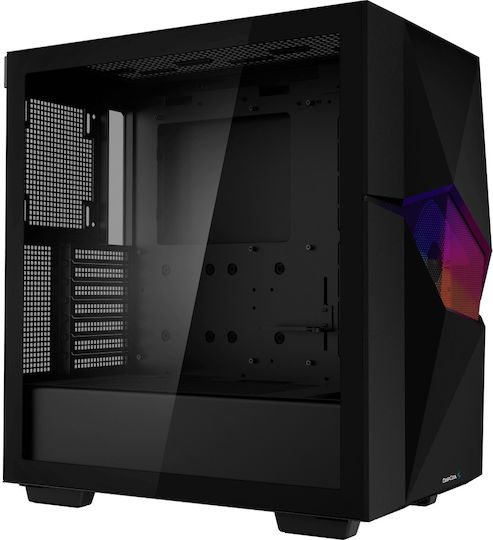 Deepcool Cyclops Gaming Midi Tower Κουτί Υπολογιστή με Πλαϊνό Παράθυρο Μαύρο