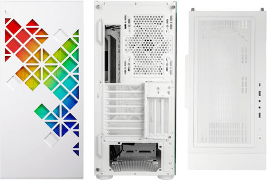 BitFenix Tracery Gaming Midi Tower Computer Case with RGB Lighting White