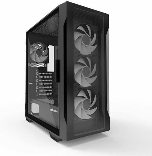 Zalman i3 Neo TG Gaming Middle Tower Carcasă PC cu Deschidere Laterală Neagră