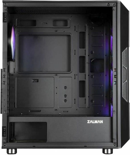 Zalman i3 NEO Gaming Midi Tower Κουτί Υπολογιστή με Πλαϊνό Παράθυρο και RGB Φωτισμό Μαύρο