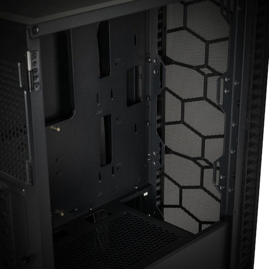 Kolink Observatory HF Mesh Core Геймърско бюро Midi Tower Компютърна кутия със страничен прозорец Черен