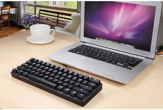 Motospeed Κ61 Gaming Μηχανικό Πληκτρολόγιο 60% με Kailh Box White διακόπτες και RGB φωτισμό (Ελληνικό)