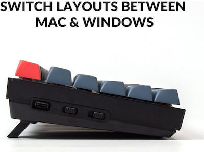 Keychron K8P-H1 Pro Qmk Via Wireless Gaming Mechanical Keyboard Tenkeyless with Gateron G-Pro Red switches and RGB lighting (English US) Red