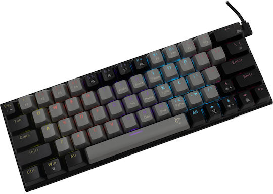White Shark WAKIZASHI Gaming Mechanische Tastatur mit Benutzerdefiniert Blau Schaltern und RGB-Beleuchtung (Englisch US) Grey/Black