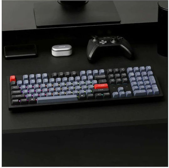 Keychron K10 Pro K10P-H1 Ασύρματο Gaming Μηχανικό Πληκτρολόγιο με Keychron K Pro Red διακόπτες και RGB φωτισμό (Αγγλικό US) White LED