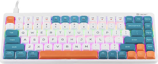 Tracer FINA 84 Gaming Tastatură Mecanică 75% cu Outemu Red comutatoare și iluminare RGB (Engleză US) White/Blue