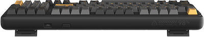 Dareu EK98 Pro Drahtlos Gaming Mechanische Tastatur mit Benutzerdefiniertes Rot Schaltern und RGB-Beleuchtung (Englisch US) Black / Gold