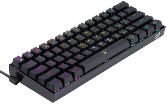 Redragon K630RGB Gaming Tastatură Mecanică 60% cu Custom Red comutatoare și iluminare RGB (Engleză Internațională)