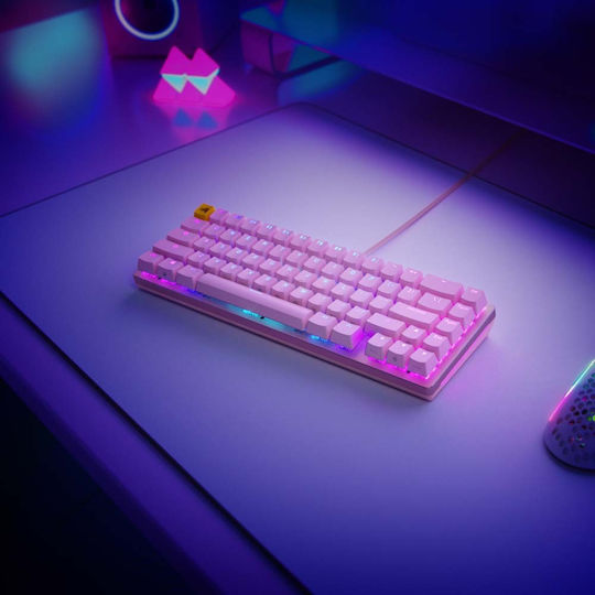 Glorious PC Gaming Race GMMK 2 Gaming Μηχανικό Πληκτρολόγιο 65% με Glorious Fox διακόπτες και RGB φωτισμό (Αγγλικό US) Ροζ