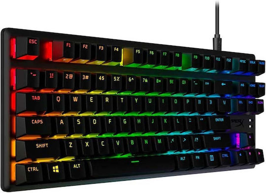 HyperX Alloy Origins Core PBT Gaming Μηχανικό Πληκτρολόγιο με HyperX Blue διακόπτες και RGB φωτισμό (Αγγλικό US)