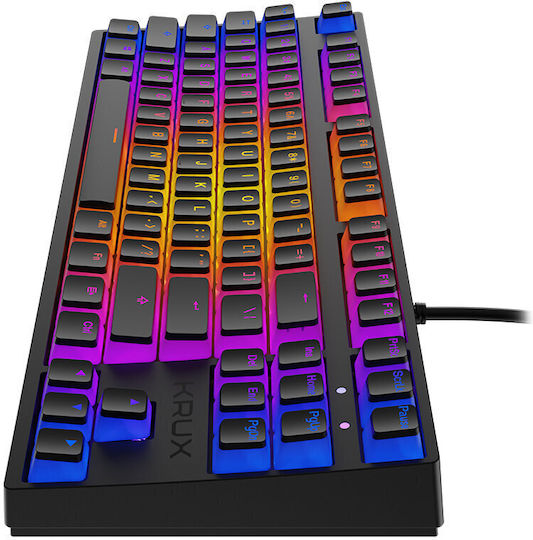Krux Atax Pro RGB Gaming Μηχανικό Πληκτρολόγιο Tenkeyless με Outemu Black διακόπτες και RGB φωτισμό (Αγγλικό US)