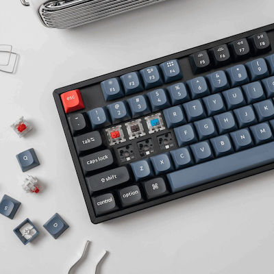 Keychron K8 Pro Aluminium Безжичен Гейминг Механична Клавиатура Без ключове с Gateron G-Pro Red превключватели и RGB осветление (Английски US)