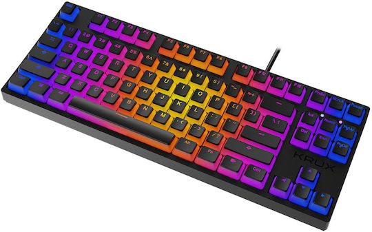 Krux Atax Pro RGB Gaming Μηχανικό Πληκτρολόγιο Tenkeyless με Outemu Black διακόπτες και RGB φωτισμό (Αγγλικό US)