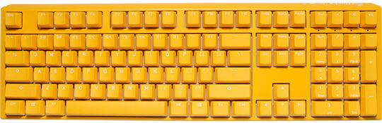 Ducky One 3 Gaming Μηχανικό Πληκτρολόγιο με Cherry MX Clear διακόπτες και RGB φωτισμό (Αγγλικό US) Κίτρινο