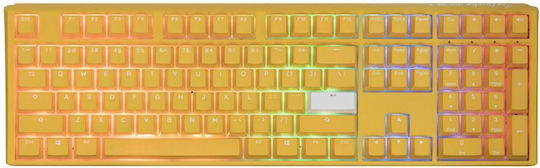 Ducky One 3 Gaming Μηχανικό Πληκτρολόγιο με Cherry MX Clear διακόπτες και RGB φωτισμό (Αγγλικό US) Κίτρινο