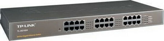 TP-LINK TL-SG1024 v1 Negestionat L2 Switch cu 24 Porturi Gigabit (1Gbps) Ethernet și 24 Porturi SFP