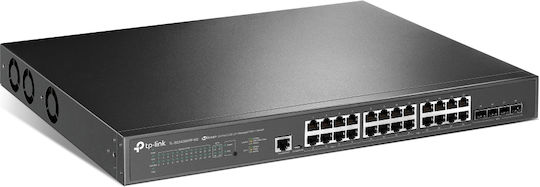 TP-LINK Managed L2 PoE+ Switch with 24 Gigabit (1Gbps) Ethernet Ports and 24 SFP Ports