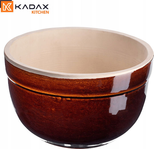 Kadax Μπωλ Σερβιρίσματος Στρογγυλό Κεραμικό Καφέ 5903699480762