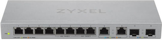 Zyxel XGS1010-12-ZZ0102F v2 Unmanaged L2 Switch με 8 Θύρες Gigabit (1Gbps) Ethernet και 2 SFP Θύρες