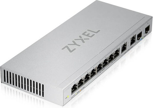 Zyxel XGS1010-12-ZZ0102F v2 Unmanaged L2 Switch με 8 Θύρες Gigabit (1Gbps) Ethernet και 2 SFP Θύρες