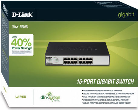 D-Link DGS-1016D/E Unmanaged L2 Switch με 16 Θύρες Ethernet