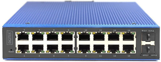 Digitus DN-651158 Managed L2 Switch με 16 Θύρες Gigabit (1Gbps) Ethernet και 2 SFP Θύρες