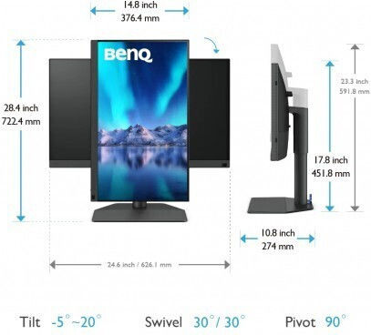 BenQ PhotoVue SW272U IPS HDR Monitor 27" 4K 3840x2160 με Χρόνο Απόκρισης 5ms GTG