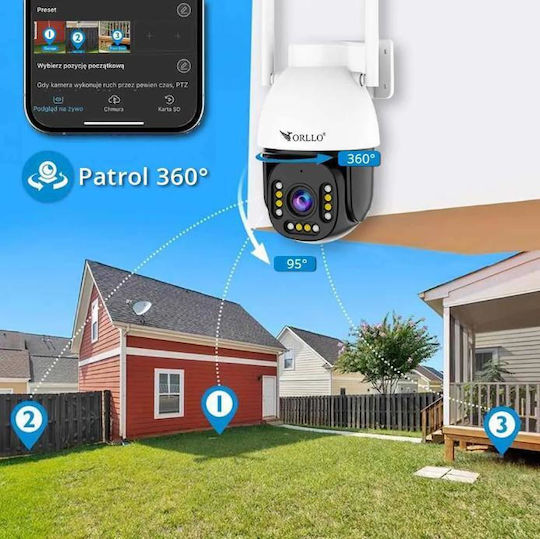 Orllo Z9 Ultra IP Камера за наблюдение Wi-Fi Full HD+ 4MP Водоустойчива с Двупосочна Комуникация