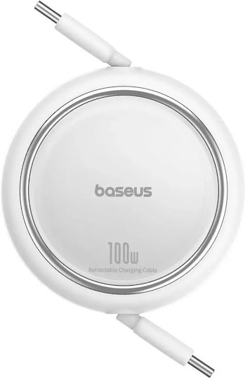 Baseus Free2Draw Retractable USB 2.0 Cable USB-C Male - USB-C 100W PD White 1m P10364500211-00