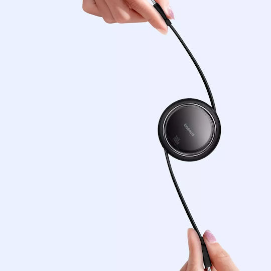 Baseus Free2Draw Retractable USB 2.0 Cable USB-C male - USB-C 100W PD Μαύρο 1m P10364500111-00