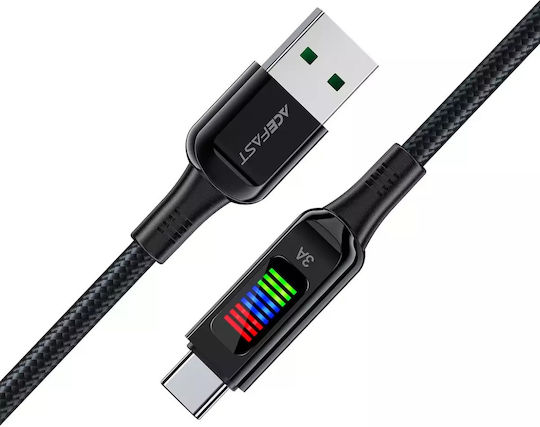 Acefast USB 2.0 Cable USB-C Male - USB-A 60W Black 1.2m