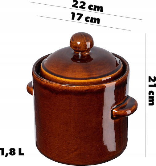 Kadax Dutch Oven Round Ceramic 1.8lt 1pcs