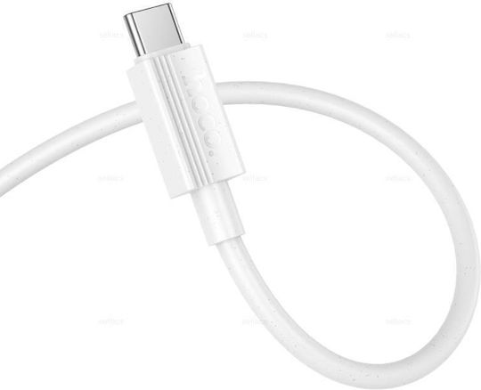 Hoco X107 USB 2.0 Cable USB-C male - USB-A 18W Λευκό 1m
