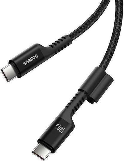 Baseus Charging Spiral USB 2.0 Cable USB-C male - USB-C 100W PD Μαύρο 1m P10320203111-00