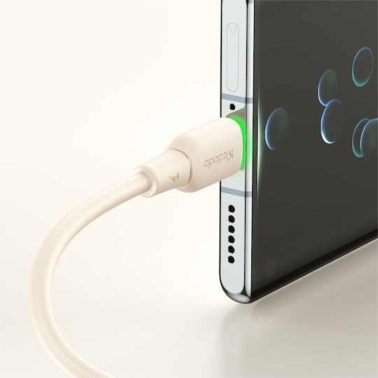Mcdodo Cablu USB 2.0 USB-C Masculin - USB-C 65W PD Bej 1.2m CA-4770