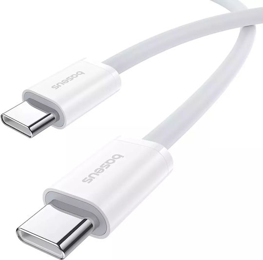 Baseus Superior Series 2 USB 2.0 Кабел USB-C Мъжки - USB-C 30W PD Бял 2m P10365200211-01