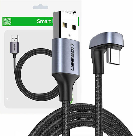 Ugreen USB 2.0 Кабел USB-C Мъжки - USB-A 18W Сив 1м 70313