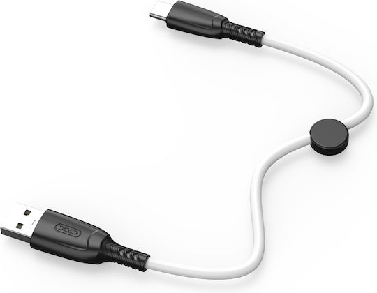 XO NB247 USB 2.0 Cable USB-C male - USB-A Λευκό 0.25m 16.005.0311
