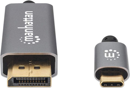 Manhattan Видео Кабел USB-C Мъжки DisplayPort Черен 2м 354844