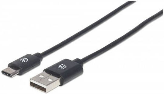 Manhattan USB Typ-C Kabel USB 2.0 männlich USB-A Schwarz 3m 216282