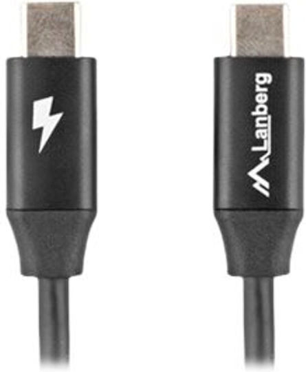 Lanberg USB 2.0 Cable USB-C male - USB-C 60W Μαύρο 1m CA-CMCM-40CU-0010-BK